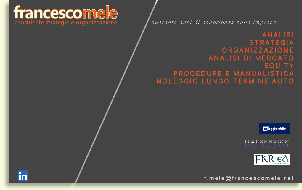 Francesco Mele – Consulenza direzionale, formazione, consulenza commerciale, retail, servizi alle imprese.